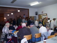 Everyone enjoying their meal. Everyone enjoying their meal.