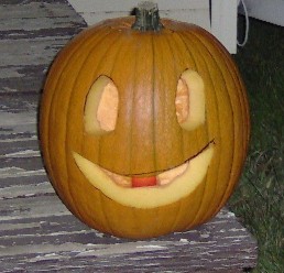 lighted pumpkin